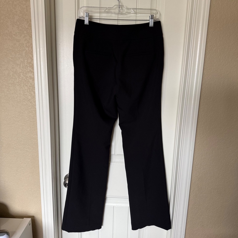 Ann Taylor Modern Fit Trousers Women 4 Black Excellent Flare Leg Mid Rise Pants - Picture 4 of 7